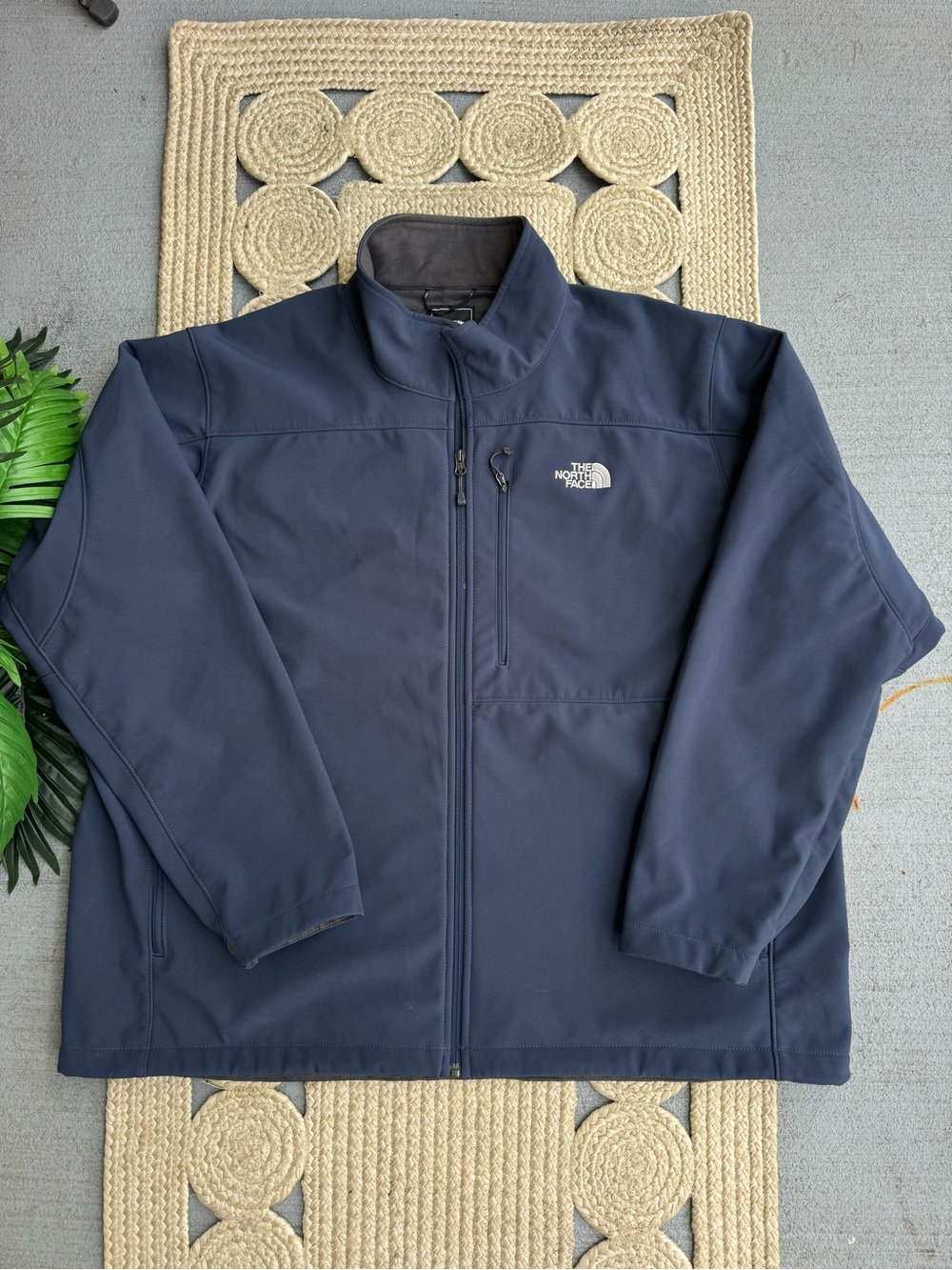 The North Face Apex Softshell Jacket Navy Blue Men's 3XL